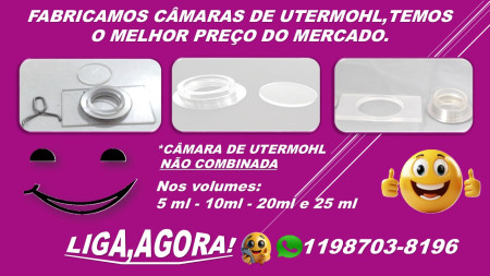 CÂMARA DE SEDIMENTAÇÃO UTERMOHL INOX E ACRÍLICO NÃO COMBINADA